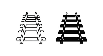 Railway Tracks Icon Design