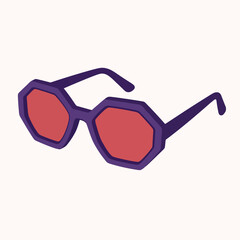 Stylish octagon sunglasses illustration



