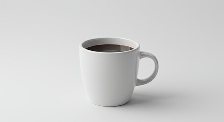 White ceramic coffee mug on table