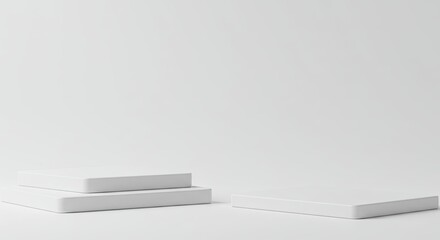 Minimal white podium display background