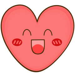 Cartoon Heart Emoji Icon