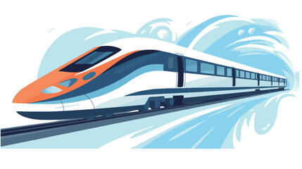 High Speed Train Graphic Design Futuristic Bullet Train Transport