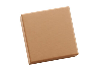Brown cardboard box closed isolated on a transparent background