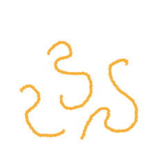 Golden Noodles: Abstract Food Art on transparent background