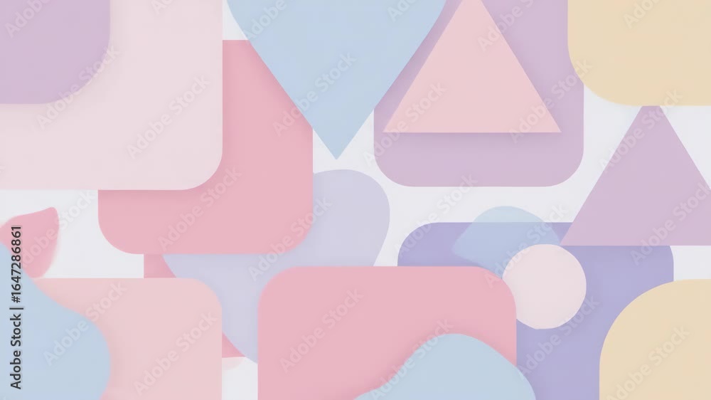 Poster pastel geometric shapes abstract background - a calming abstract background featuring soft-edged geo