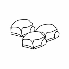 Rock vector icon with outline. Rock symbol.