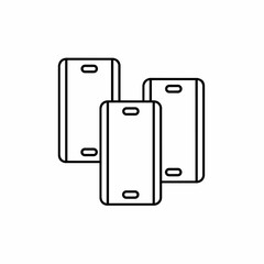 Cutting board vector icon with outline. Cutting board symbol.