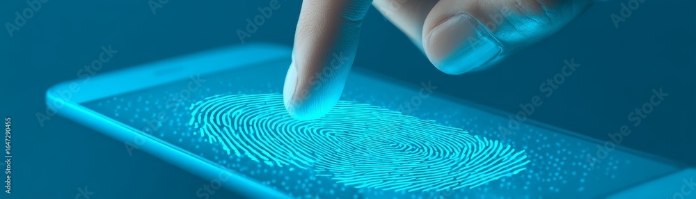 Poster exploring the future of biometric security how advanced fingerprint recognition technology is revolu