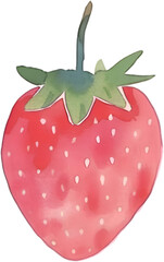 Watercolor Childrens Strawberry Illustration