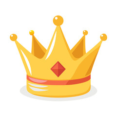 gold crown isolated on white