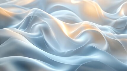 Fototapeta premium Abstract flowing fabric, light and shadow, elegant design, digital art, use in fashion, advertising, or background