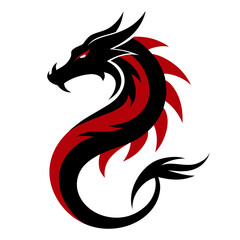 Fototapeta premium red dragon tattoo