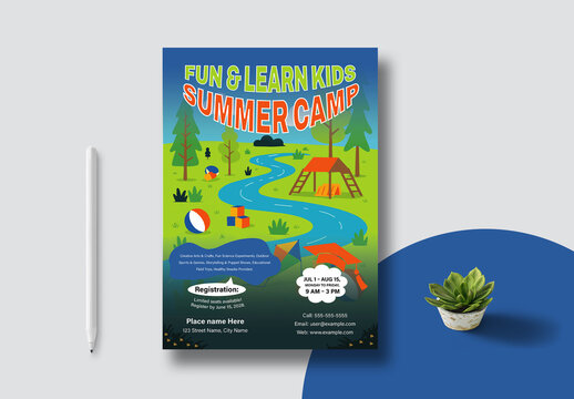 Fun And Learn Kids Summer Camp Layout