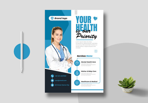 Medical Health Care Flyer Brochure Template