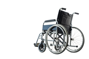 Wheelchair's Symbolic Comfort: A lone wheelchair, meticulously captured, stands as a symbol of mobility and support, promoting independence and accessibility for those in need.
