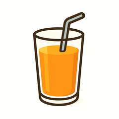 Glass of Orange Juice Illustration