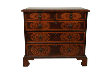 antique chest of drawers  William and Mary-Style Walnut Marquetry Chest