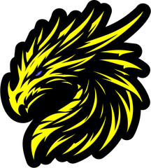 Dragon Head cutting sticker vector