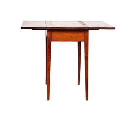 wooden table isolated on white  Late 19th Century American Federal Mahogany Drop Leaf Side Table