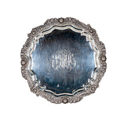 vintage silver frame  Tiffany Chrysanthemum Tray 