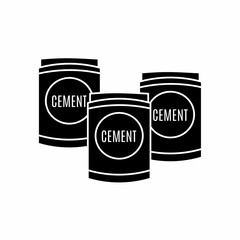 Black cement. Cement icon symbol. Cement vector, isolated on white background. Vector icon.