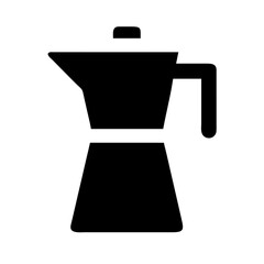 Obraz premium Simple black silhouette of a coffee maker. 