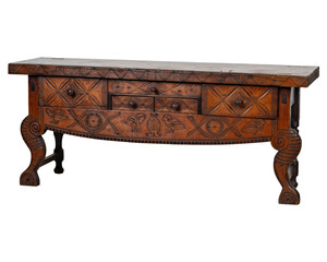 antique wooden table  A Guatemalan Nahuala Table