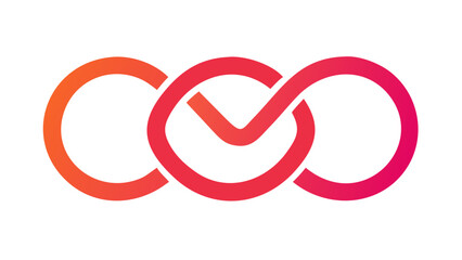 Intertwined circles, a continuous loop, symbolizing infinity and completion.
