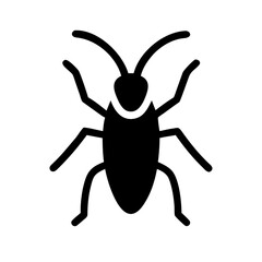 Silhouette of a cockroach, a common household pest.
