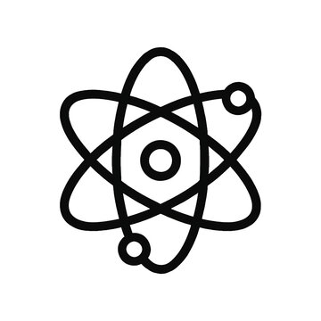 atom icon isolated on white background