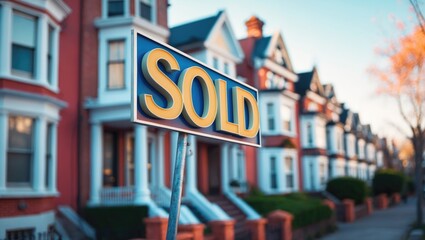 Obraz premium A house sales sign with 