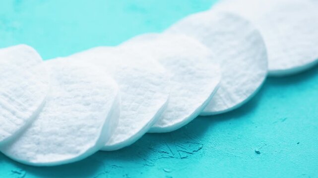 Close-up of makeup remover cotton round