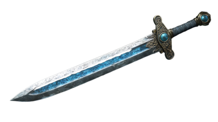 Isolated rusty metal antique sword and dagger on a white background