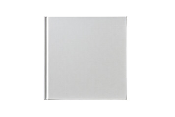 Blank white book cover isolated on transparent background