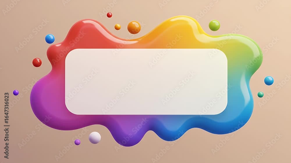 Poster colorful paint splash frames with empty text space