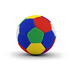 Obraz premium Colorful Soccer Ball with Stitched Panels football