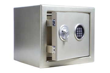 Security Metal Safe Isolated on White Background as Transparent. PNG. AI GENERATED