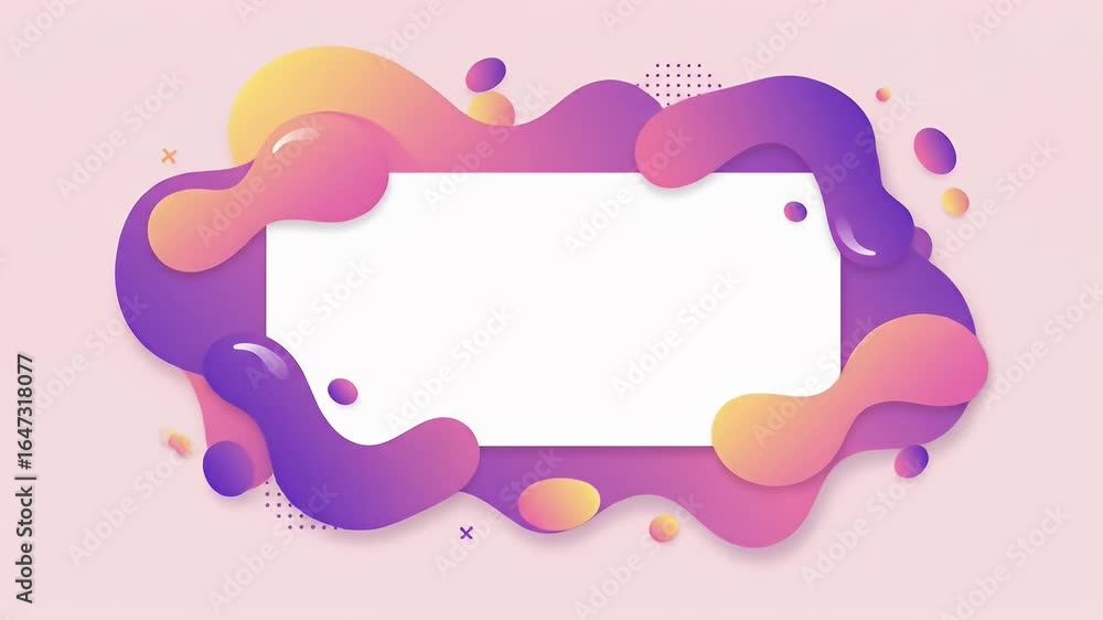 Poster colorful fluid frame transition sequence
