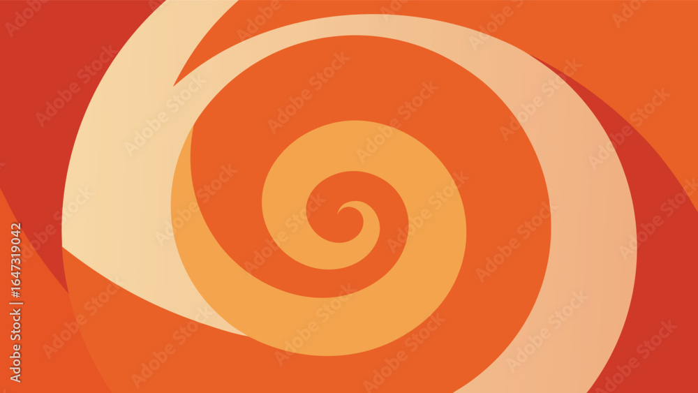 Poster abstract orange swirl pattern with subtle gradient layers spiral