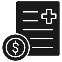 Obraz premium Cost Glyph Icon