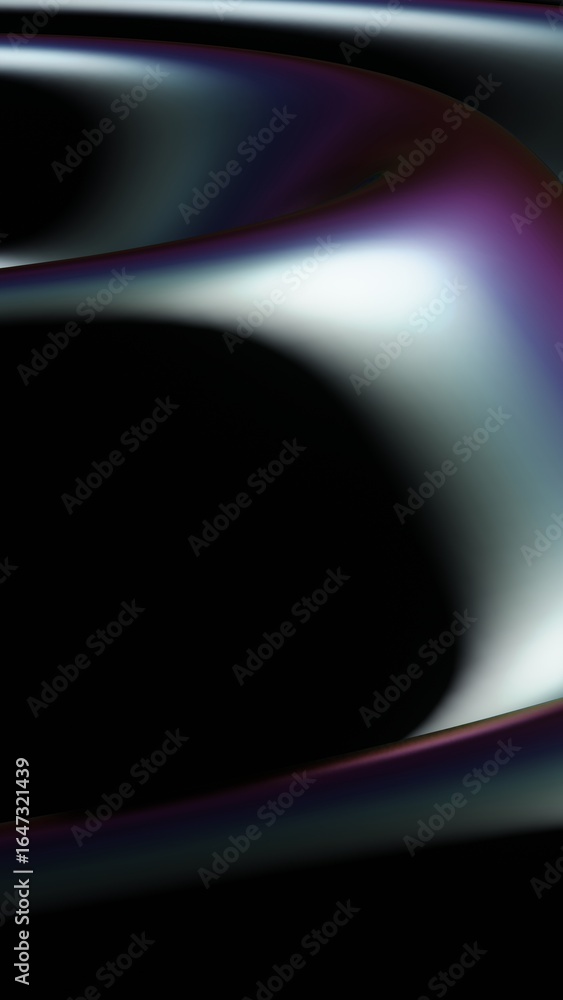 Aufkleber abstract 3d vertical metallic satin fabric smooth wave pulse presentation backgrounds ombre gradient