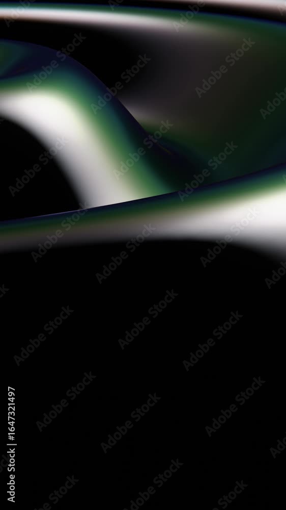 Poster abstract 3d vertical metallic satin fabric smooth wave pulse animation loop presentation backgrounds