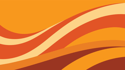Abstract Wavy Stripes in Warm Orange and Brown Tones background pattern
