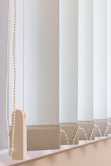 Vertical blinds are a practical and stylish window covering, often used in modern offices for light...