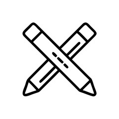 Fototapeta premium Two crossed pencils, a symbol of creativity and ideas. 