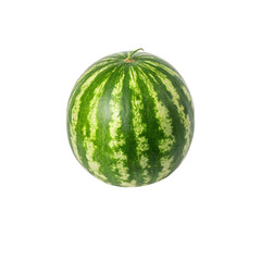 Whole Ripe Watermelon PNG &ndash; Sweet Juicy Summer Fruit, Fresh Vitamin-Rich Melon, Transparent Background
