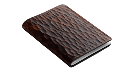 Textured Leather Passport Cover on Transparent Background