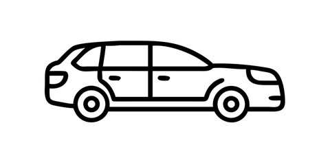 Simple line drawing of a car.