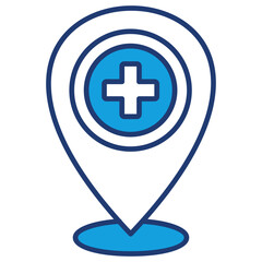 Obraz premium Location Blue Icon