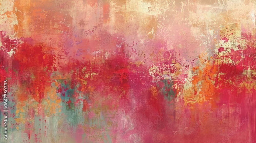 Poster the overall texture has a slightly distressed or grunge effect, adding depth and complexity to the v